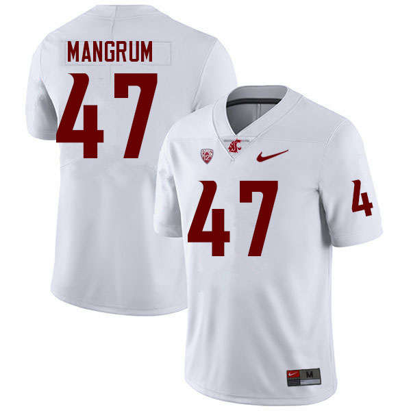 Washington State Cougars #47 Okoye Mangrum College Football Jerseys Sale-White